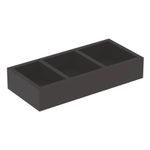 Organizador de cajones Geberit con distribución en H, para cajón superior: 32.3x5.9x15cm, Lava / Melamina estructurada